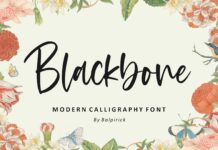 Blackbone Modern Calligraphy Font Poster 1