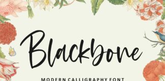 Blackbone Modern Calligraphy Font Poster 1