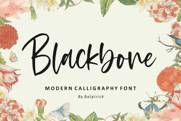 Blackbone Modern Calligraphy Font Poster 1