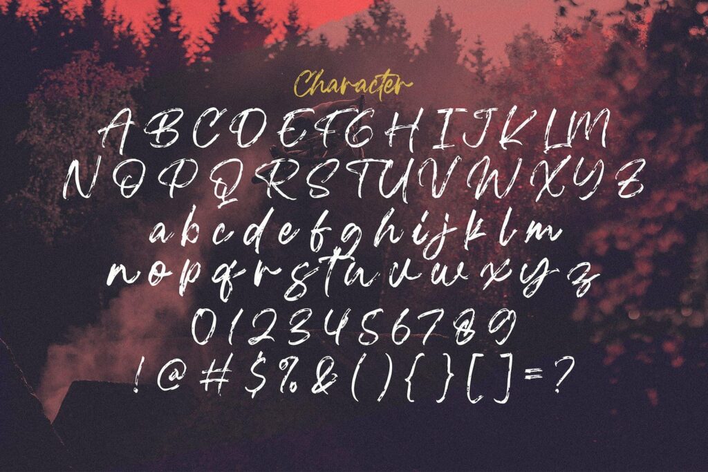 Blackwell - Textured Brush Font Poster 8