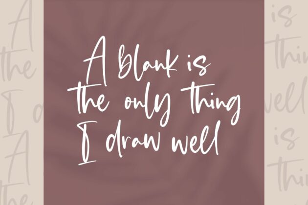 Blankside Modern Calligraphy Font Poster 4