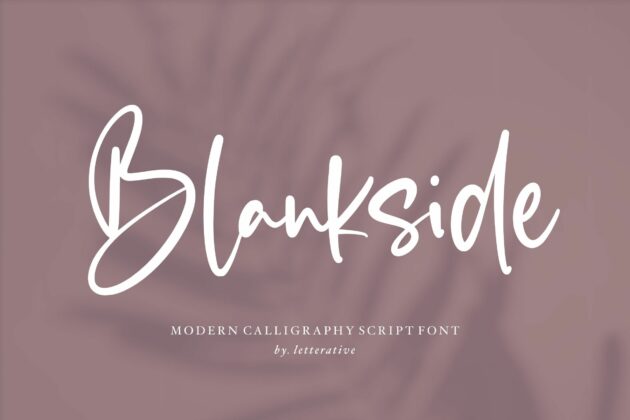 Blankside Modern Calligraphy Font Poster 5
