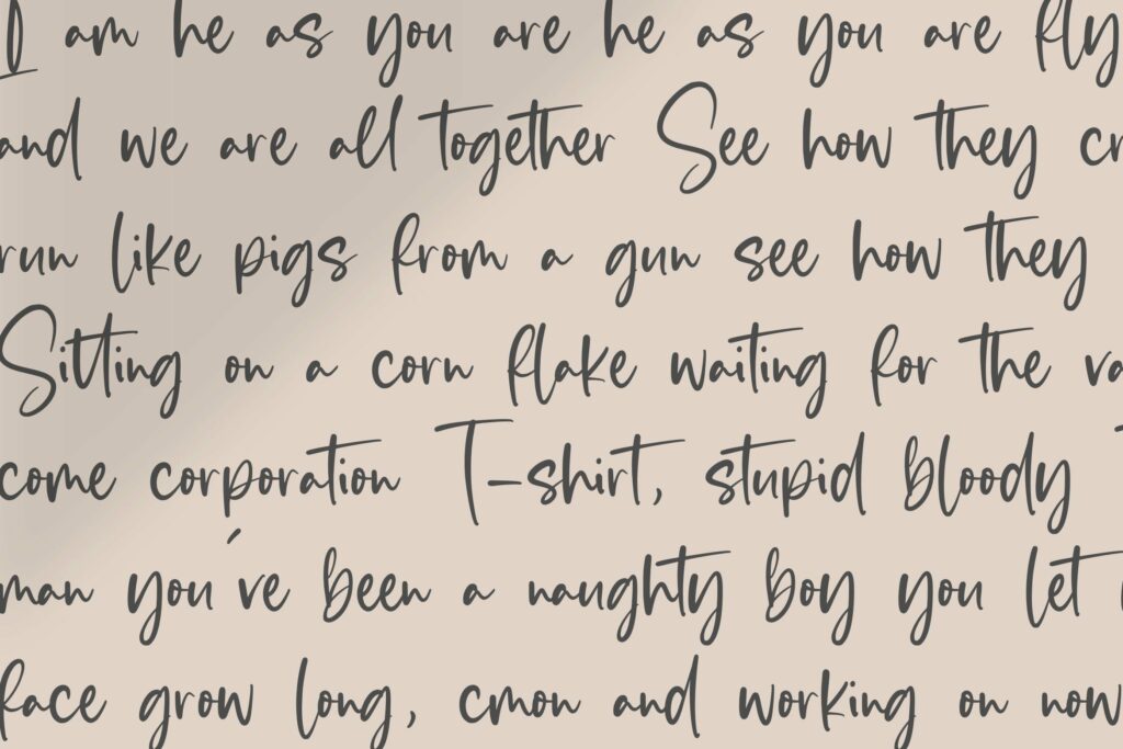 Blankside Modern Calligraphy Font Poster 7
