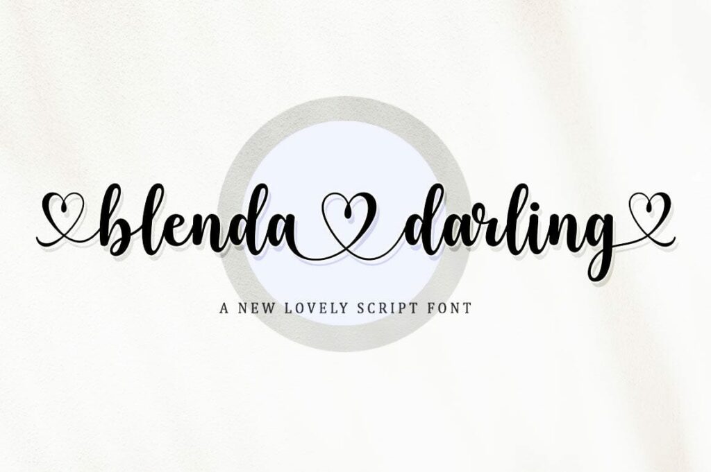 Blenda Darling Lovely Font Poster 4