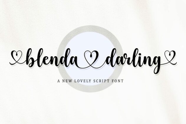 Blenda Darling Lovely Font Poster 4