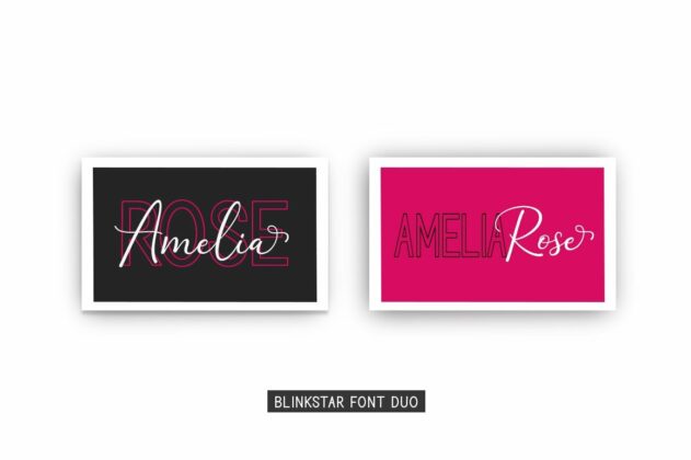 Blinkstar Font Duo Poster 5