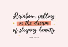 Blondie Rainbow Modern Calligraphy Font Poster 1