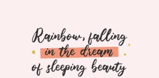 Blondie Rainbow Modern Calligraphy Font Poster 1