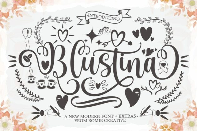 Blustina Script and Extras Poster 2