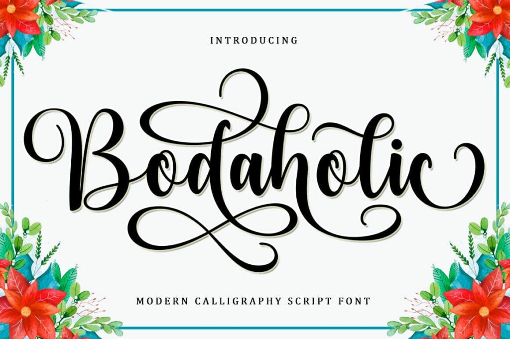 Bodaholic Script Font Poster 6