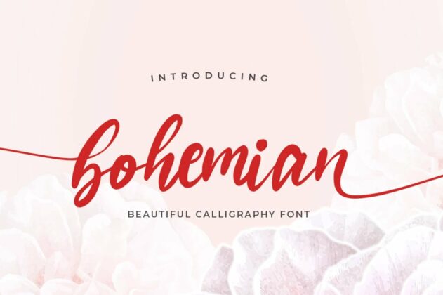 Bohemian Script Font Poster 5