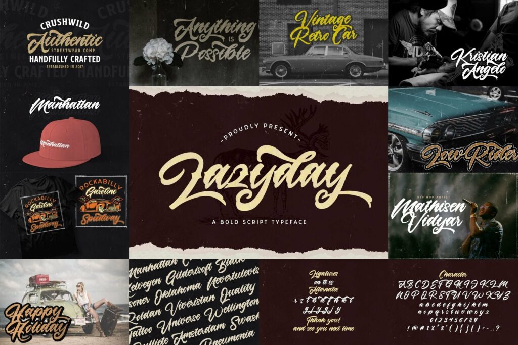 Bold Script Font Bundle Vol 4 Poster 1