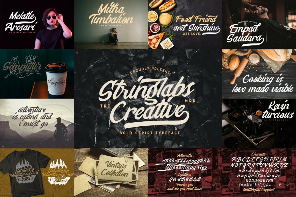 Bold Script Font Bundle Vol 4 Poster 3