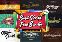 Bold Script Font Bundle Vol 5 Poster 1
