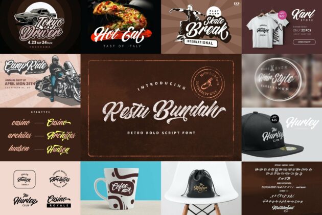 Bold Script Font Bundle Vol 5 Poster 4