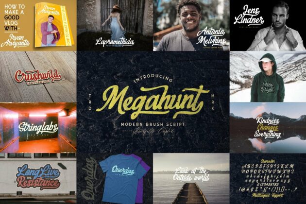 Bold Script Font Bundle Vol 5 Poster 7