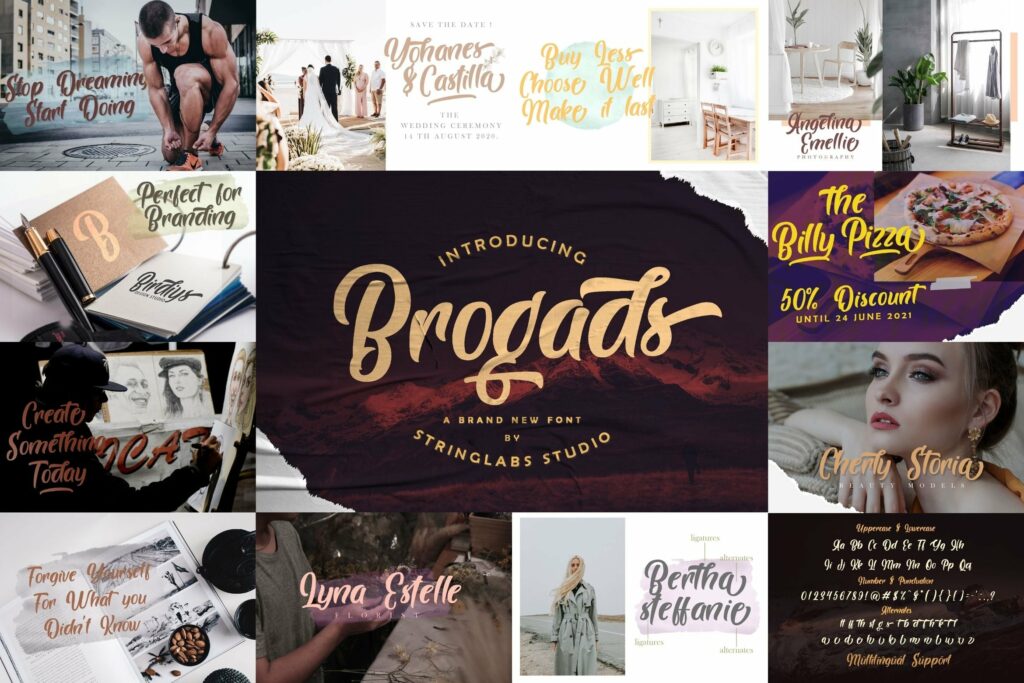 Bold Script Font Bundle Vol 6 Poster 2
