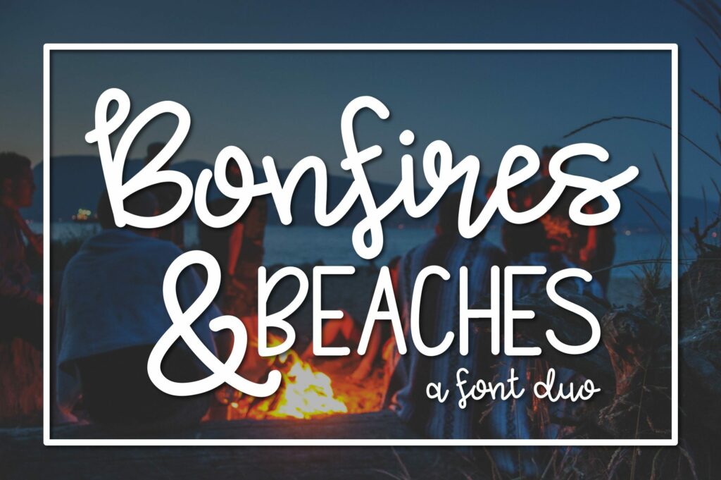 Bonfires and Beaches Font Duo Poster 2
