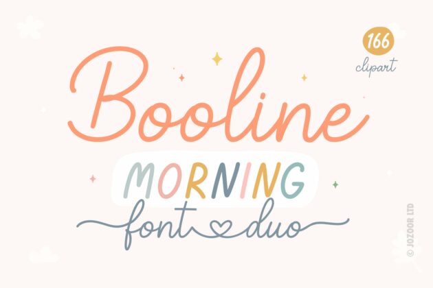 Booline Morning - Monoline Font Duo Poster 3
