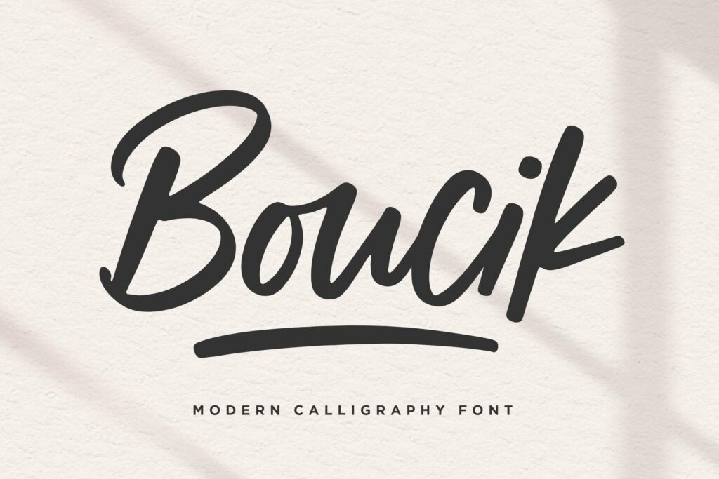Boucik Modern Calligraphy Font Poster 2