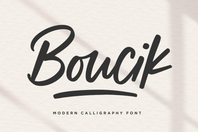 Boucik Modern Calligraphy Font Poster 2