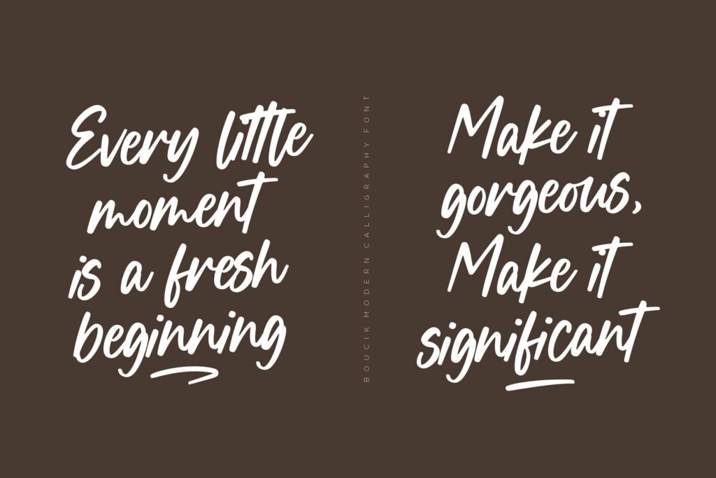 Boucik Modern Calligraphy Font Poster 3