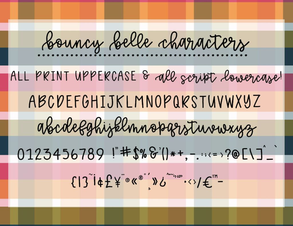 bouncy belle font Poster 1