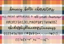 bouncy belle font Poster 1