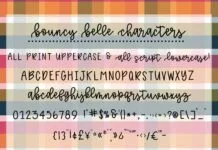 bouncy belle font Poster 1