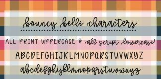 bouncy belle font Poster 1