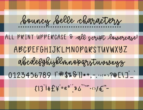 bouncy belle font Poster 1