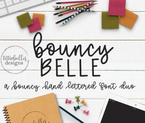 bouncy belle font Poster 5