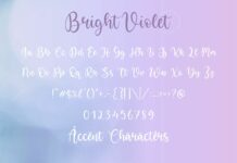 Bright Violet Monoline Handwritten Font Poster 1