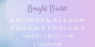 Bright Violet Monoline Handwritten Font Poster 1