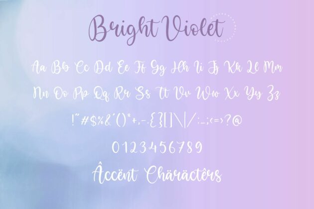 Bright Violet Monoline Handwritten Font Poster 1