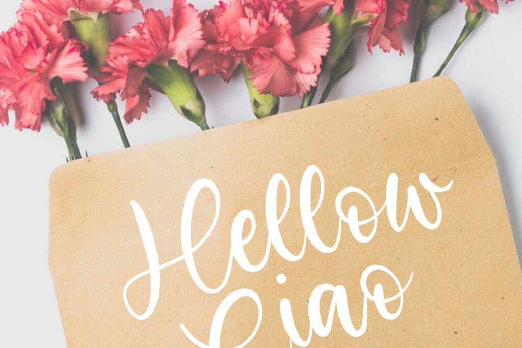 Bright Violet Monoline Handwritten Font Poster 2