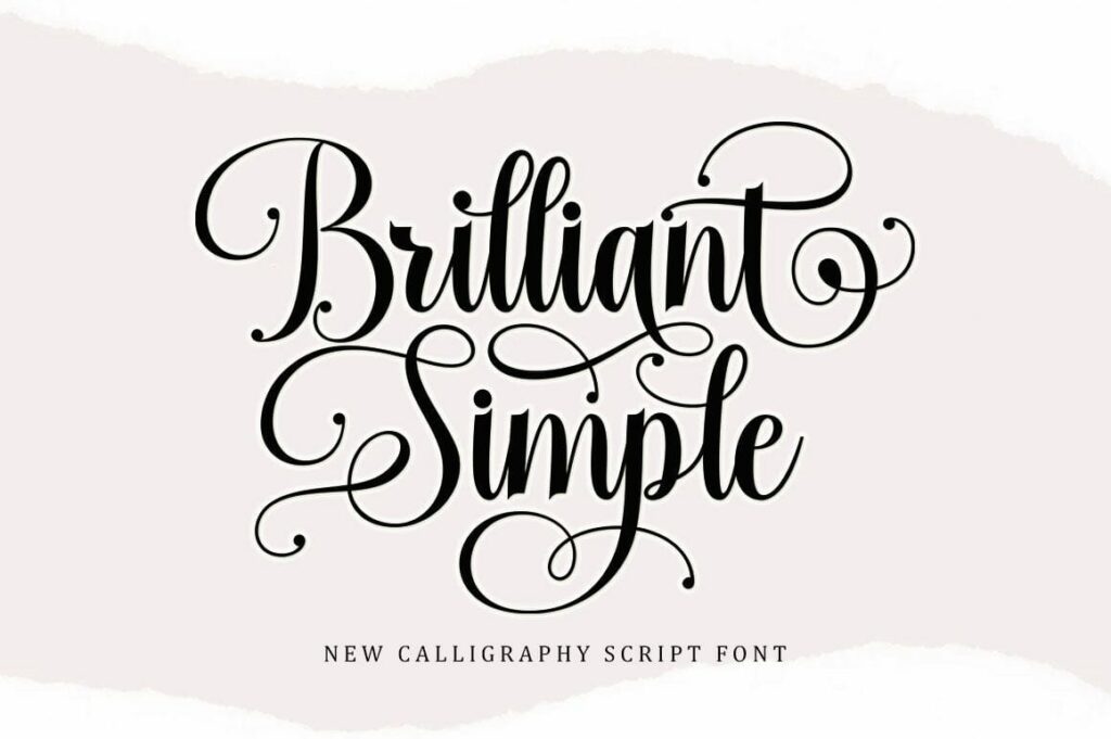 Brilliant Simple Script Font Poster 2