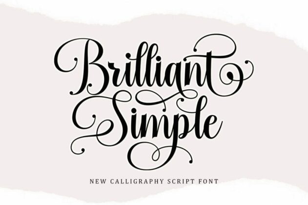 Brilliant Simple Script Font Poster 2