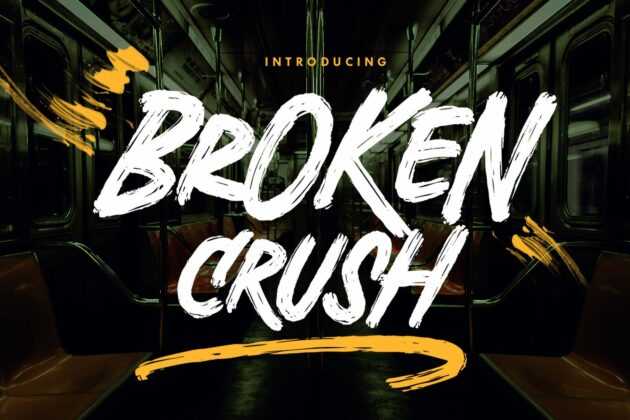 Broken Crush - Brush Font Poster 8