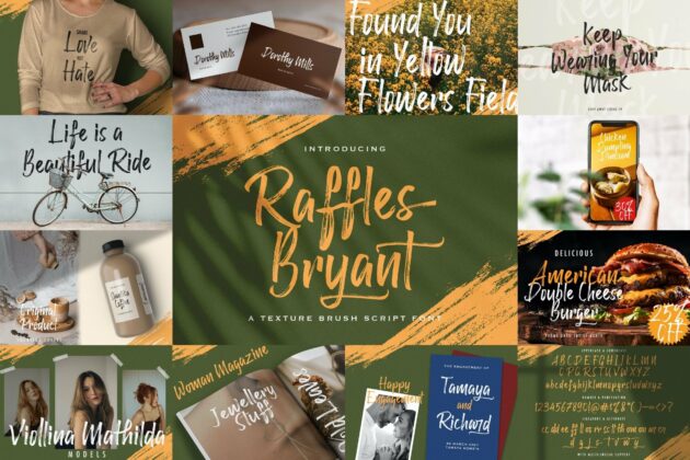 Brush Textured Font Bundle Vol. 2 Poster 2