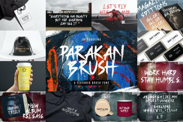 Brush Textured Font Bundle Vol. 2 Poster 3