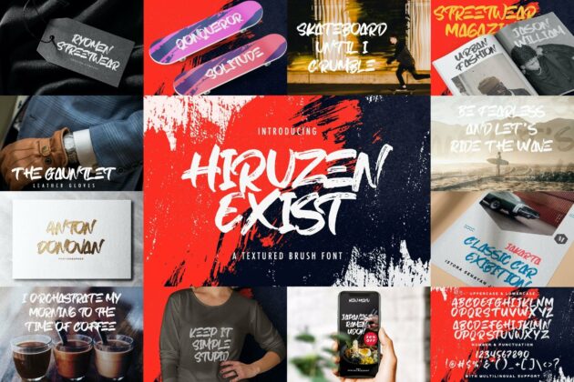 Brush Textured Font Bundle Vol. 2 Poster 4