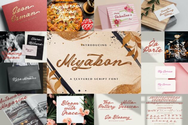 Brush Textured Font Bundle Vol. 2 Poster 6