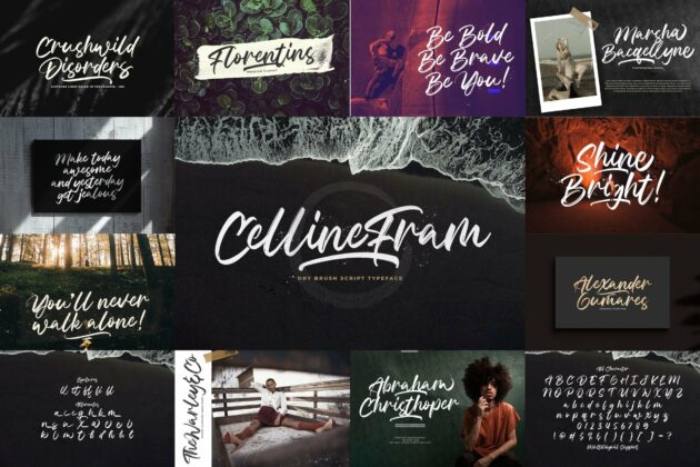 Brush Textured Font Bundle Vol. 2 Poster 8