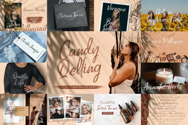 Brush Textured Font Bundle Vol. 3 Poster 1