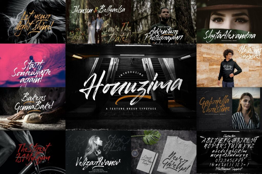 Brush Textured Font Bundle Vol. 3 Poster 2