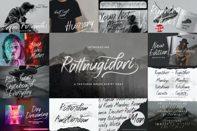 Brush Textured Font Bundle Vol. 3 Poster 4