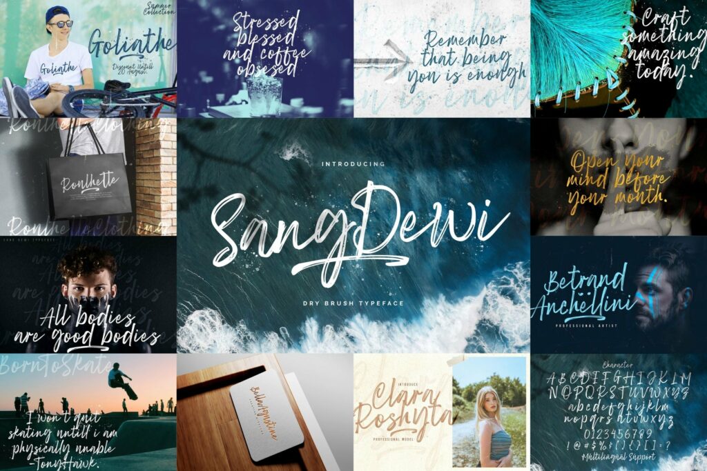 Brush Textured Font Bundle Vol. 3 Poster 6