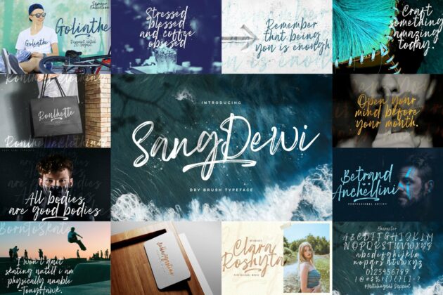 Brush Textured Font Bundle Vol. 3 Poster 6