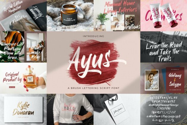 Brush Textured Font Bundle Vol. 3 Poster 8